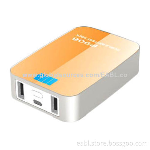 Portable Mobile Charger with Aluminum Housing for iPhone/iPad/HTC/Nokia, 6,600mAh Capacity